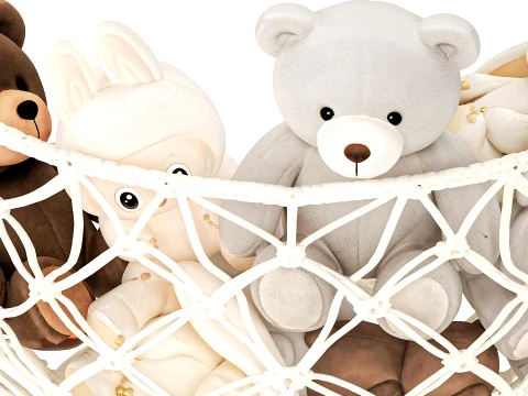 Plush Toys Teddy Bear Labubu Bunny Hammock rabbit 3D Model