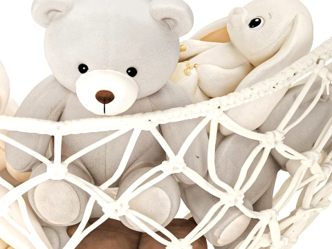 Plush Toys Teddy Bear Labubu Bunny Hammock rabbit 3D Model
