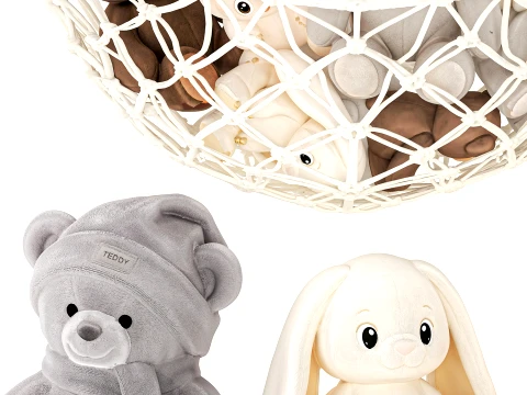 Plush Toys Teddy Bear Labubu Bunny Hammock rabbit 3D Model