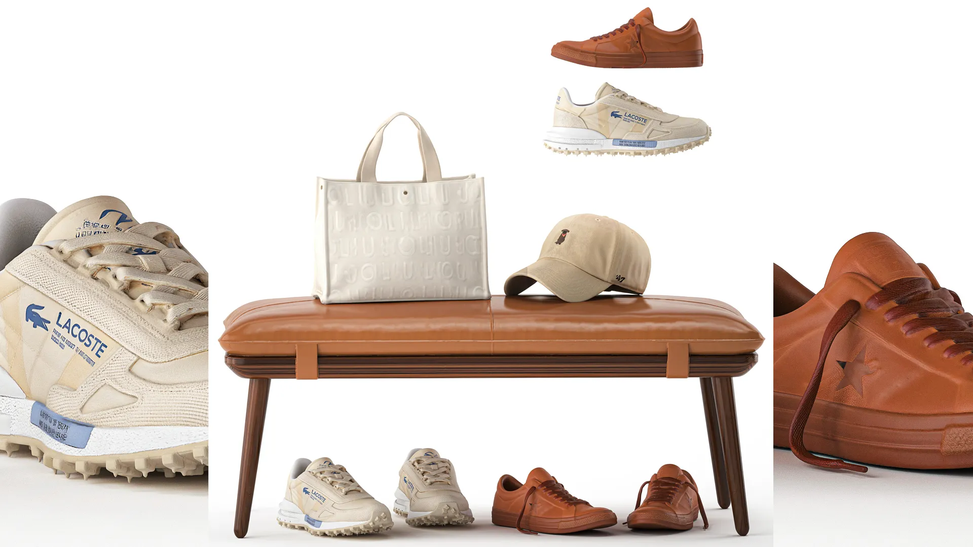 Shoe bench sneakers cap bag hallway wardrobe set top 3D Model .c4d .max .obj .3ds .fbx .stl .blend 