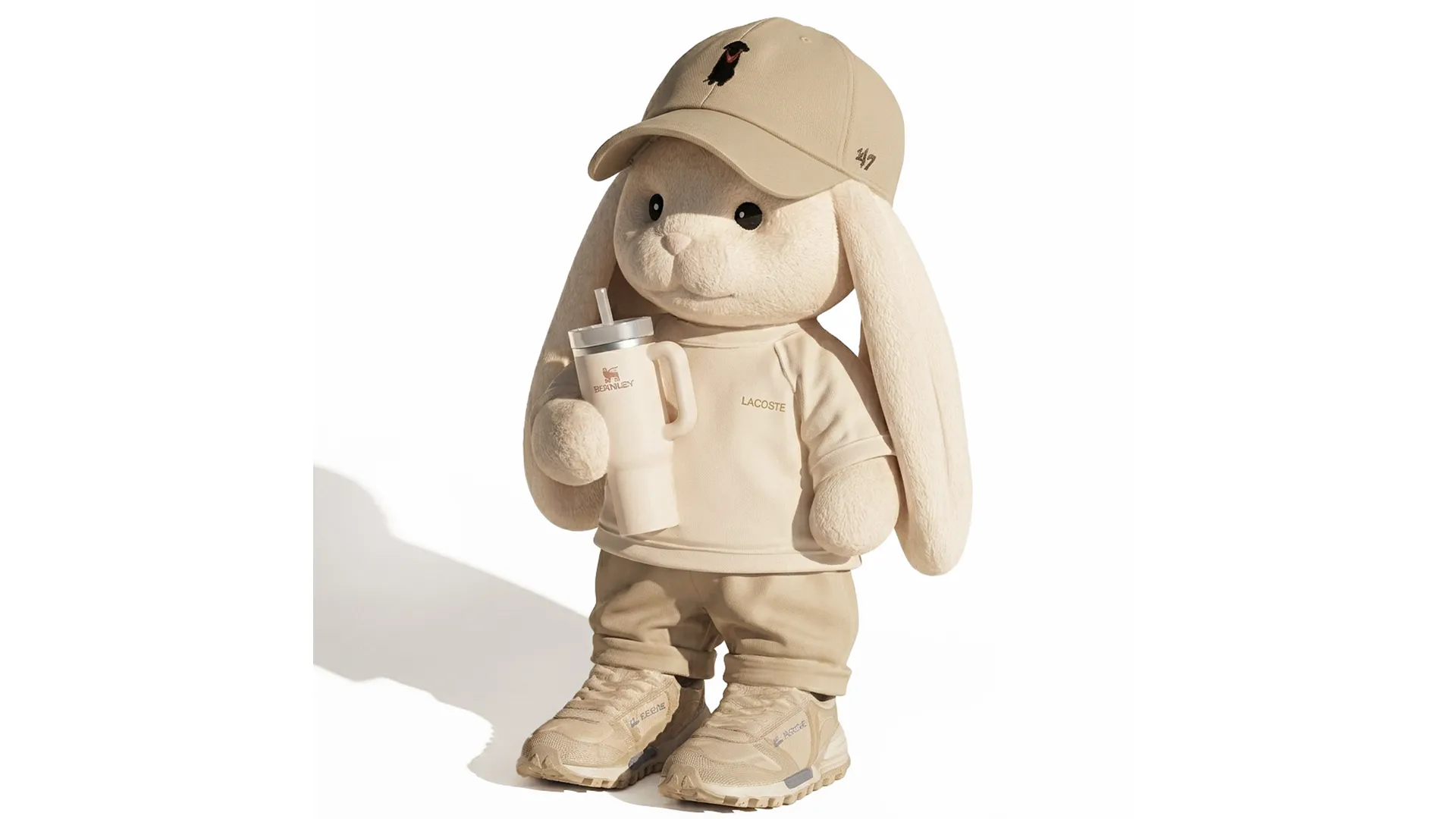 Childrens Soft Toy Bunny With A Cap And Sneakers 3D Model .c4d .max .obj .3ds .fbx .stl .blend