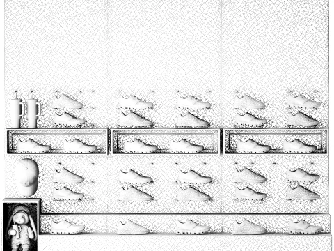 Sneakers set shoes sportswear merchandise store shelf 3D Model