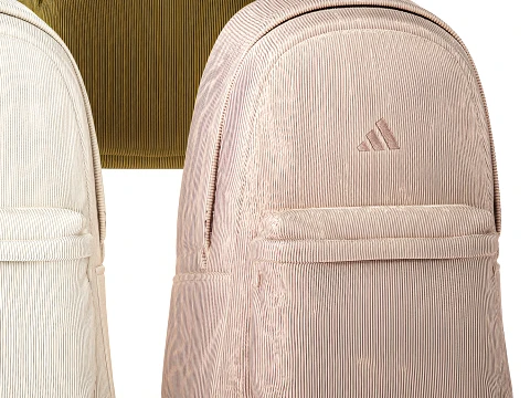 Set modern adidas velour sports backpacks decor accessories 3D Model