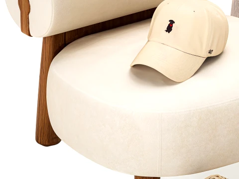 Minimalist bench armchair shoes sneakers interior set 3D Model