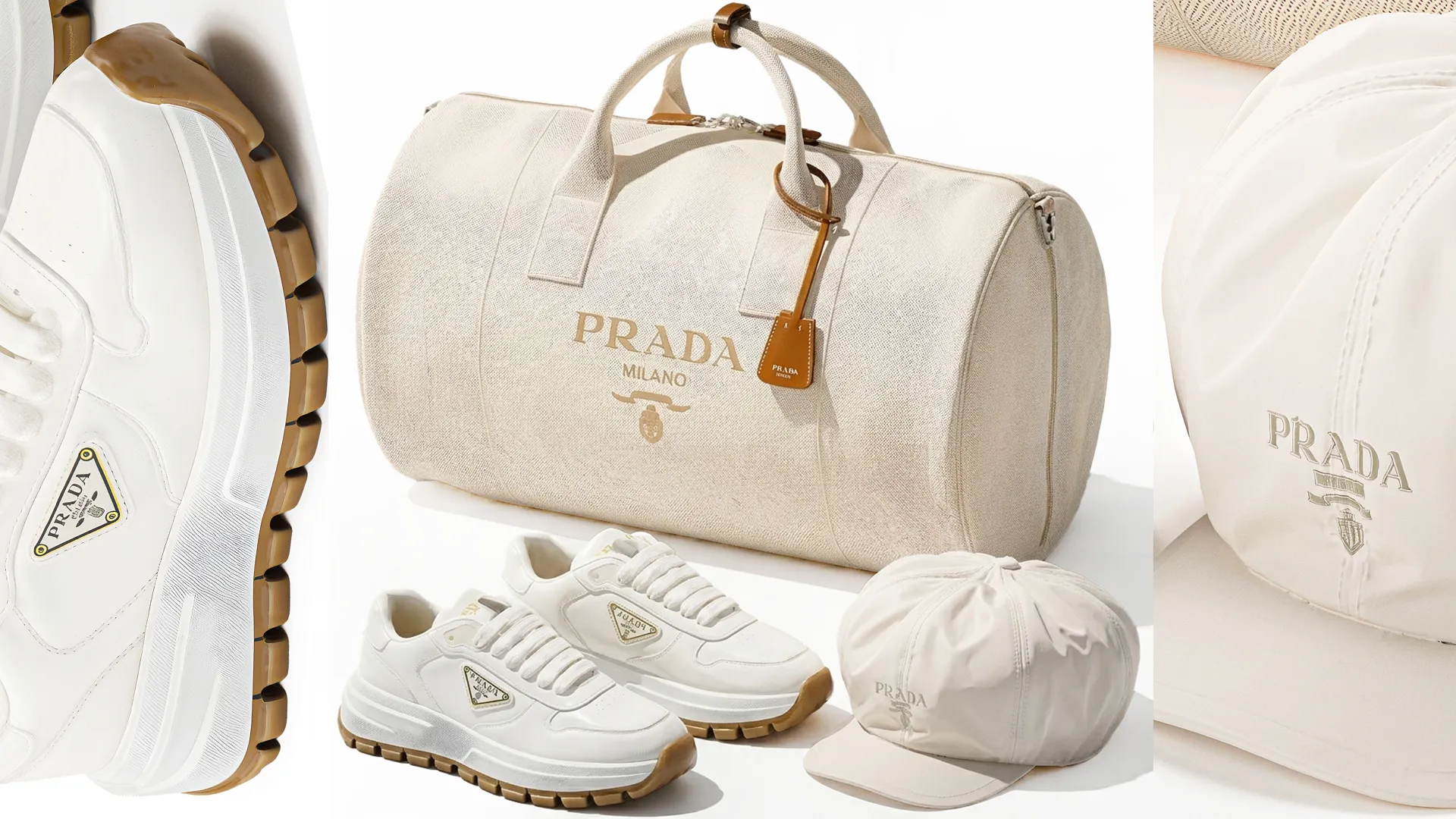 Italian branded clothig sneakers bag hat P R A D A top decor new 3D Model .c4d .max .obj .3ds .fbx .stl .blend 