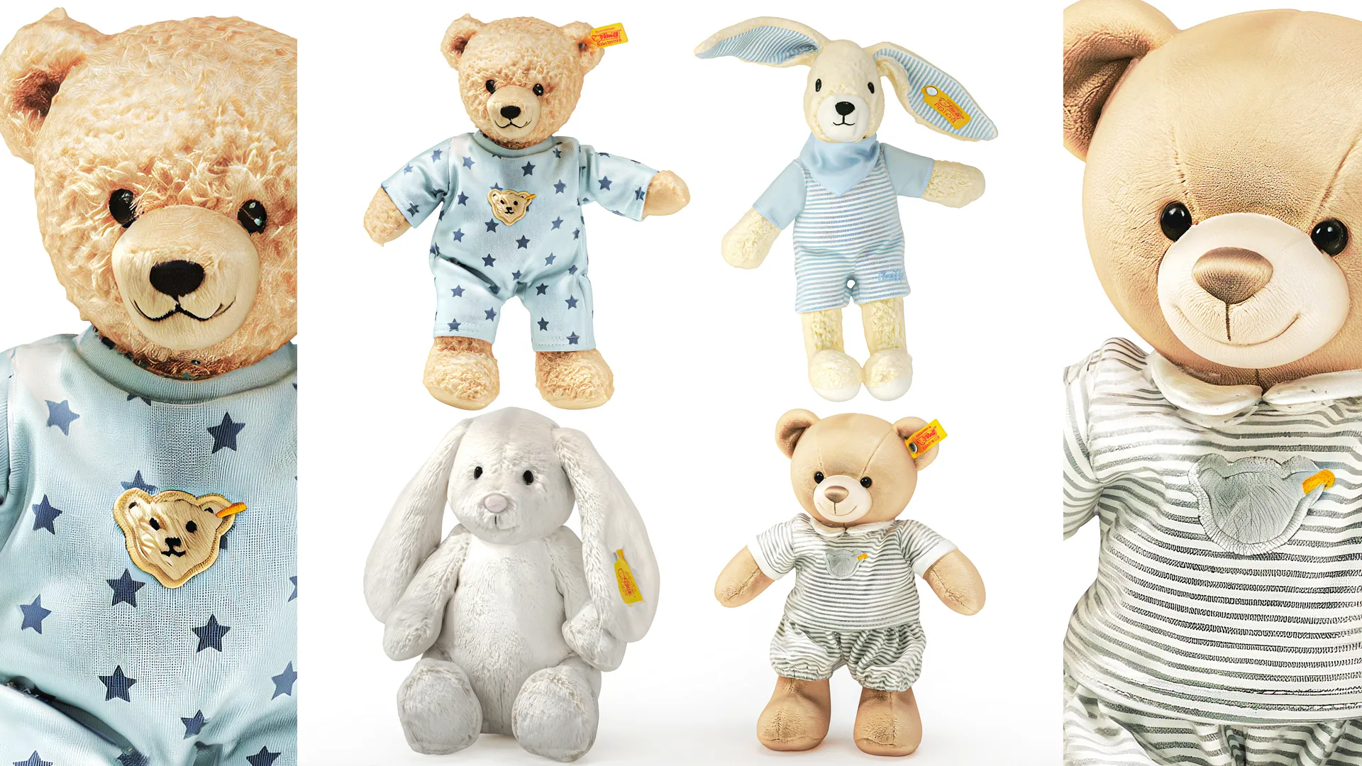 Soft plush children toys pajamas teddy bear bunny rabbit set decor 3D Model .c4d .max .obj .3ds .fbx .stl .blend