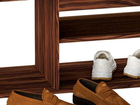 Banco para sapatos, t&ecirc;nis, chap&eacute;u, bolsa, guarda-roupa Modelo 3D