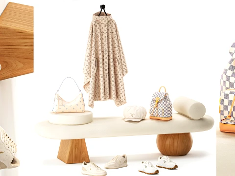 Bench Shoe Rack Hallway Sneakers Cap Bag Wardrobe 3D Model