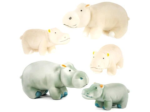 Soft plush toys children featuringl baby hippo new decor top 3D Model