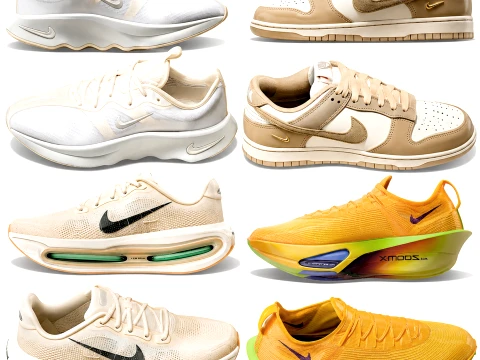 Sports Sneakers set NI KE AIR ZOOM running shoes 3D Model
