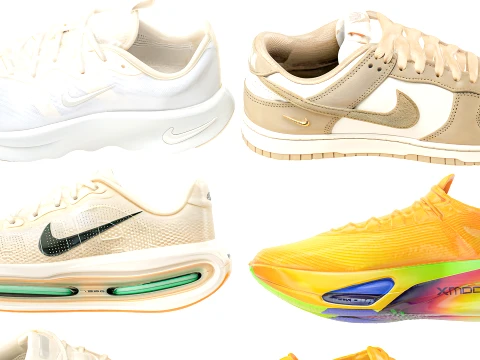 Sports Sneakers set NI KE AIR ZOOM running shoes 3D Model