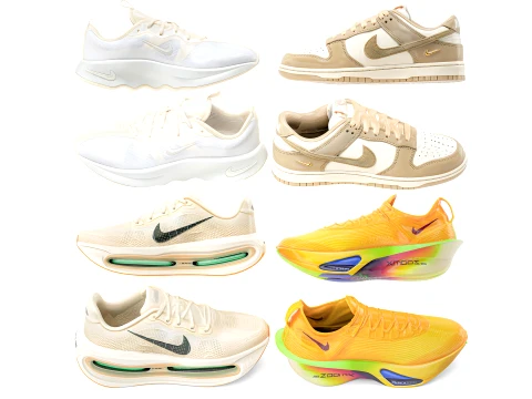 Sports Sneakers set NI KE AIR ZOOM running shoes 3D Model