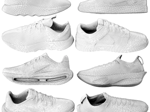 Sports Sneakers set NI KE AIR ZOOM running shoes 3D Model