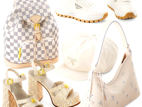 Womens shoes sneakers bag backpack clothing set 3D Model
