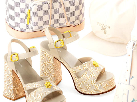 Womens shoes sneakers bag backpack clothing set 3D Model