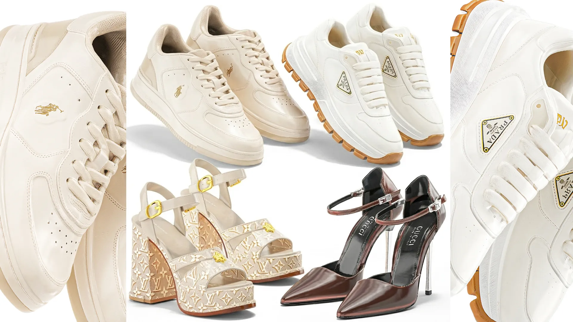 Womens shoes sneakers LO UIS VU ITTON PR ADA GU CCI set decor 3D Model .c4d .max .obj .3ds .fbx .stl .blend 