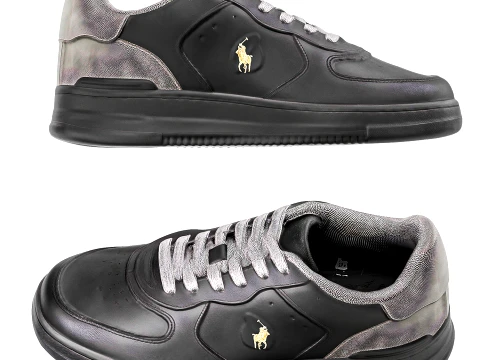 Mens Shoes black set Sneakers Collection set 3D Model