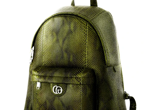 Decorative green Gu cci crocodile leather backpack new top 3D Model
