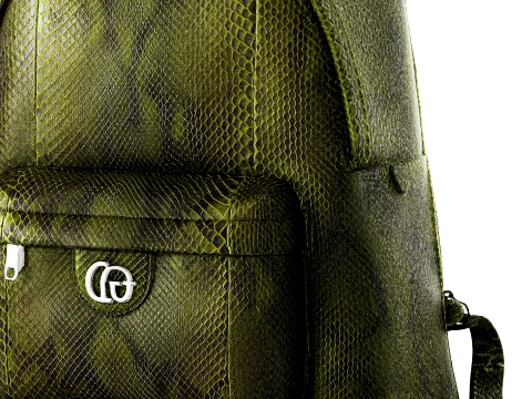 Decorative green Gu cci crocodile leather backpack new top 3D Model