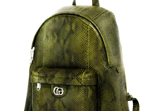 Decorative green Gu cci crocodile leather backpack new top 3D Model