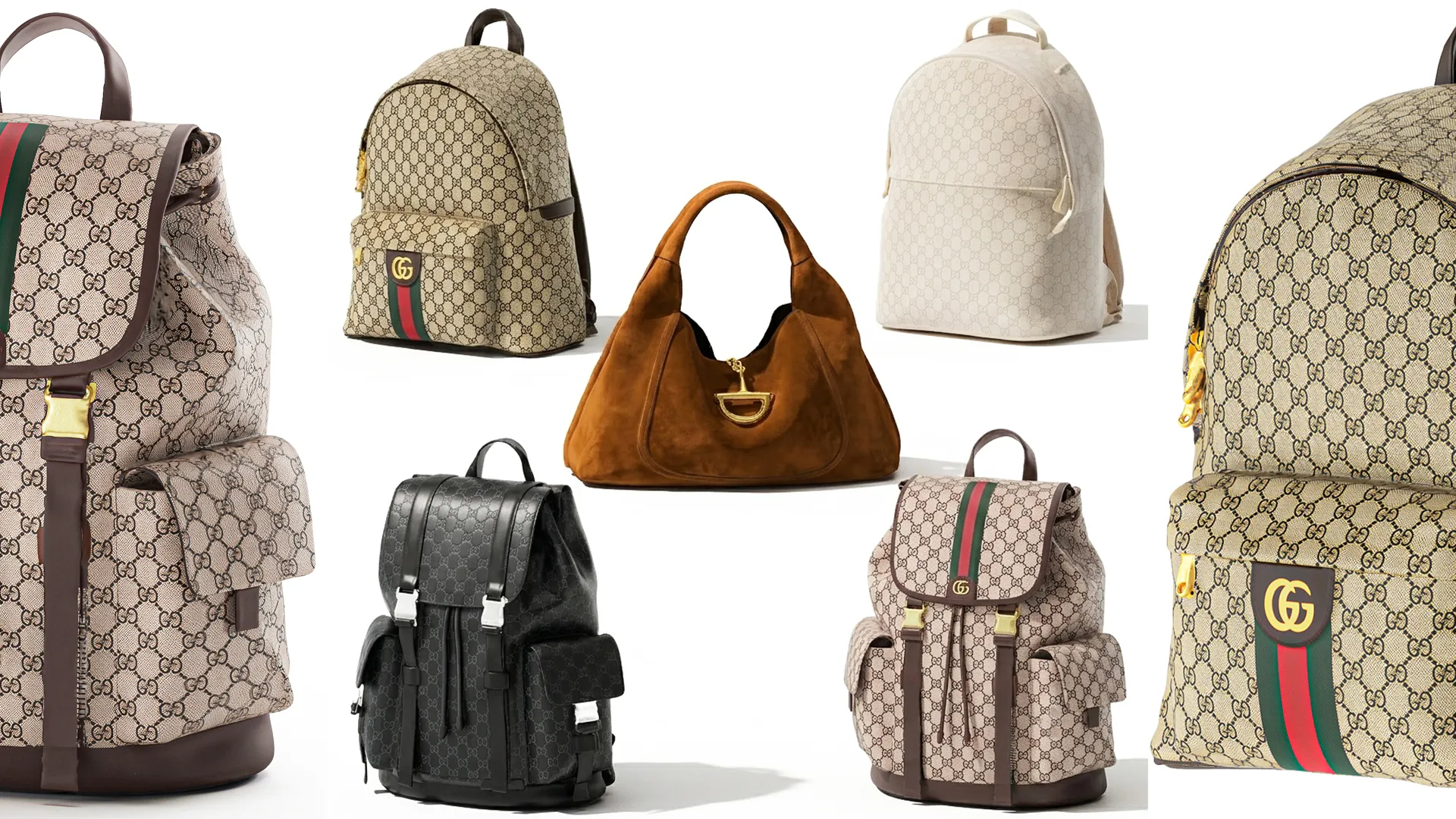 Italian leather accessories bag backpack Gu cci set 3D Model .c4d .max .obj .3ds .fbx .stl .blend 