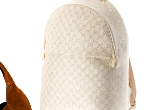 Italian leather accessories bag backpack Gu cci set 3D Model