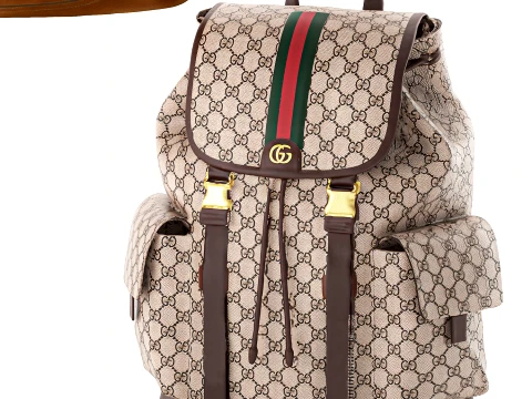 Italian leather accessories bag backpack Gu cci set 3D Model