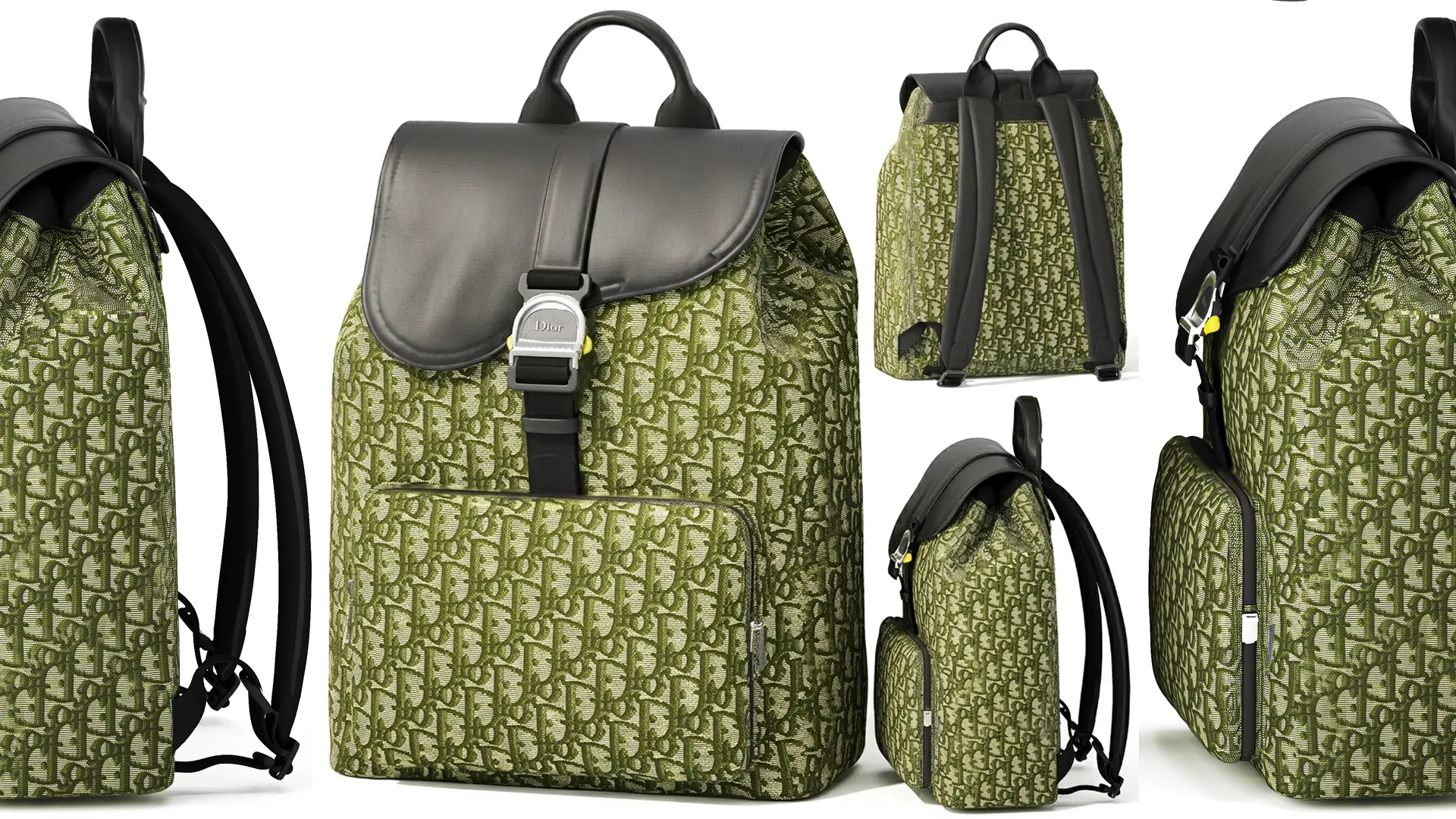 Green Accessories Bag Backpack Christian Di or Bag new 3D Model .c4d .max .obj .3ds .fbx .stl .blend 