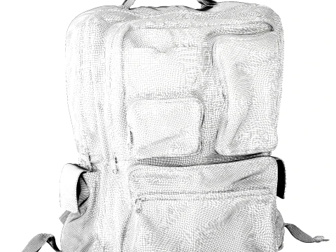 Glossy leather a Ba lenciaga backpack bag accessory 3D Model