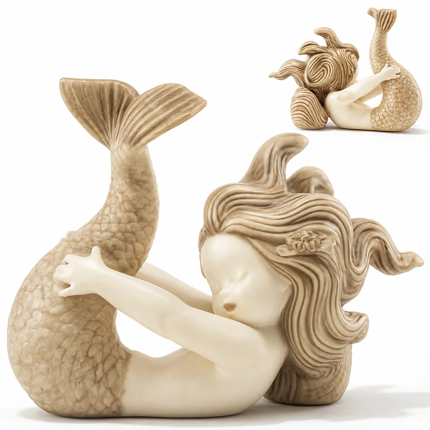 Little Mermaid figurine statue girl marine Ariel 3D Model .c4d .max .obj .3ds .fbx .stl .blend
