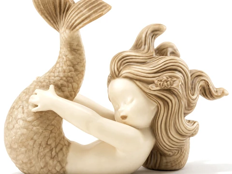 Little Mermaid figurine statue girl marine Ariel 3D Model