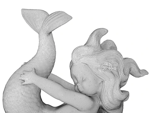 Little Mermaid figurine statue girl marine Ariel 3D Model
