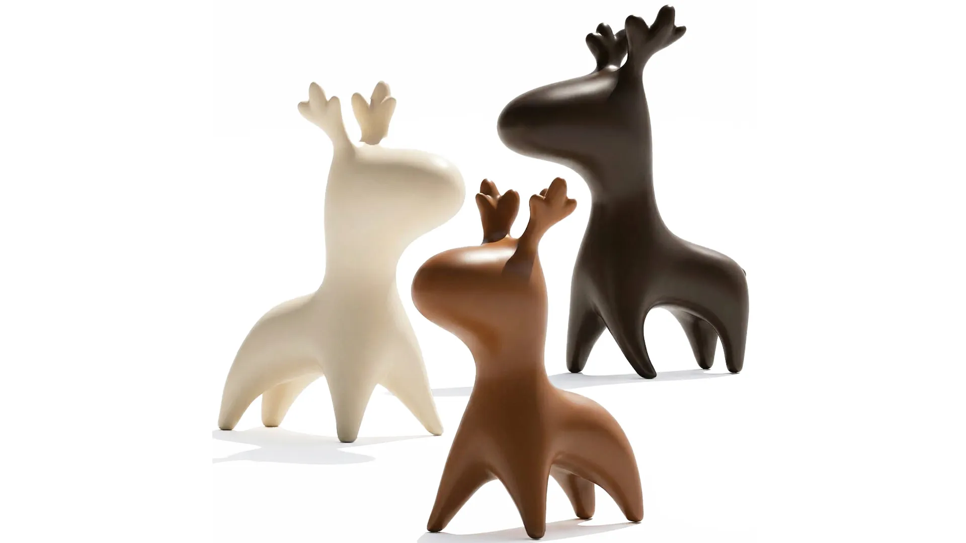Deer figurines decorative abstract minimalism set 3D Model .c4d .max .obj .3ds .fbx .stl .blend 