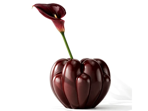 Minimalist flower bouquet Calla 101 Copenhagen new vase decor Modèle 3D