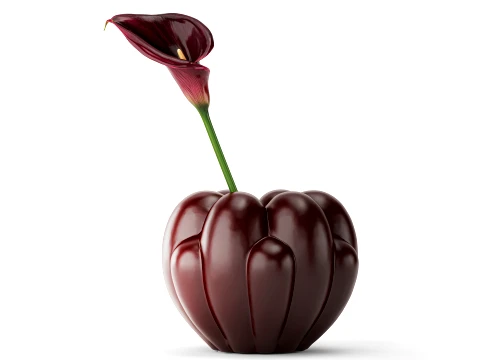 Minimalist flower bouquet Calla 101 Copenhagen new vase decor 3D Model