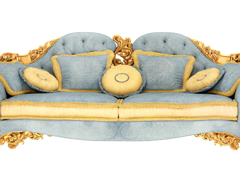 Italian sofa by Riva Mobili DArte Baroque carvings classic 3D Model