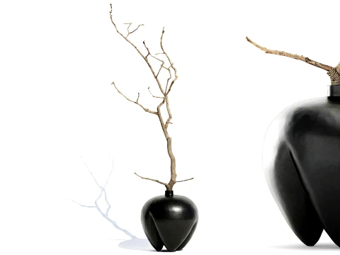 Minimalist Autumn Bouquet Dried Branches Vase new decer 3D Model