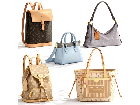 Accessories Bag Backpack LO UIS VUIT TON set bags 3D Model