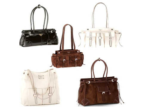 Accessories Bag Backpack P R A D A Set Bags decor Model 3D