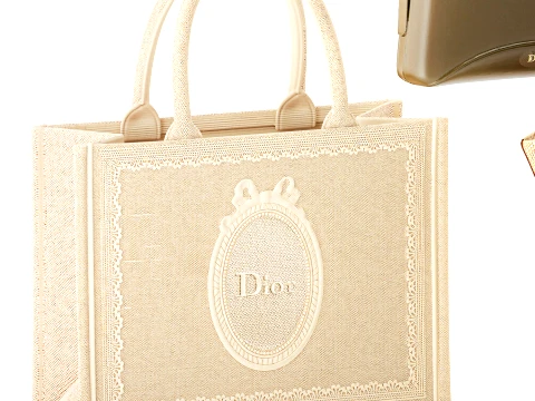 Accessories Bag Backpack Christian D i o r Set Bags Decor 3D Model