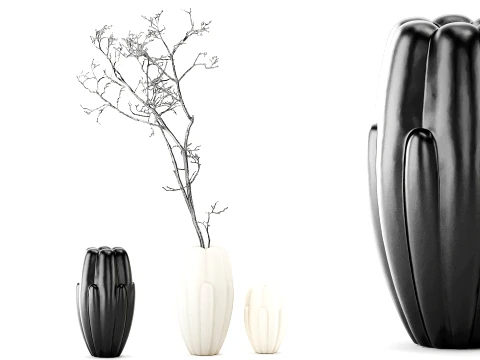 Minimalist Autumn Bouquet Dried Branches Vase New 3D Model
