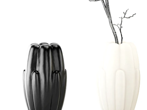 Minimalist Autumn Bouquet Dried Branches Vase New 3D Model