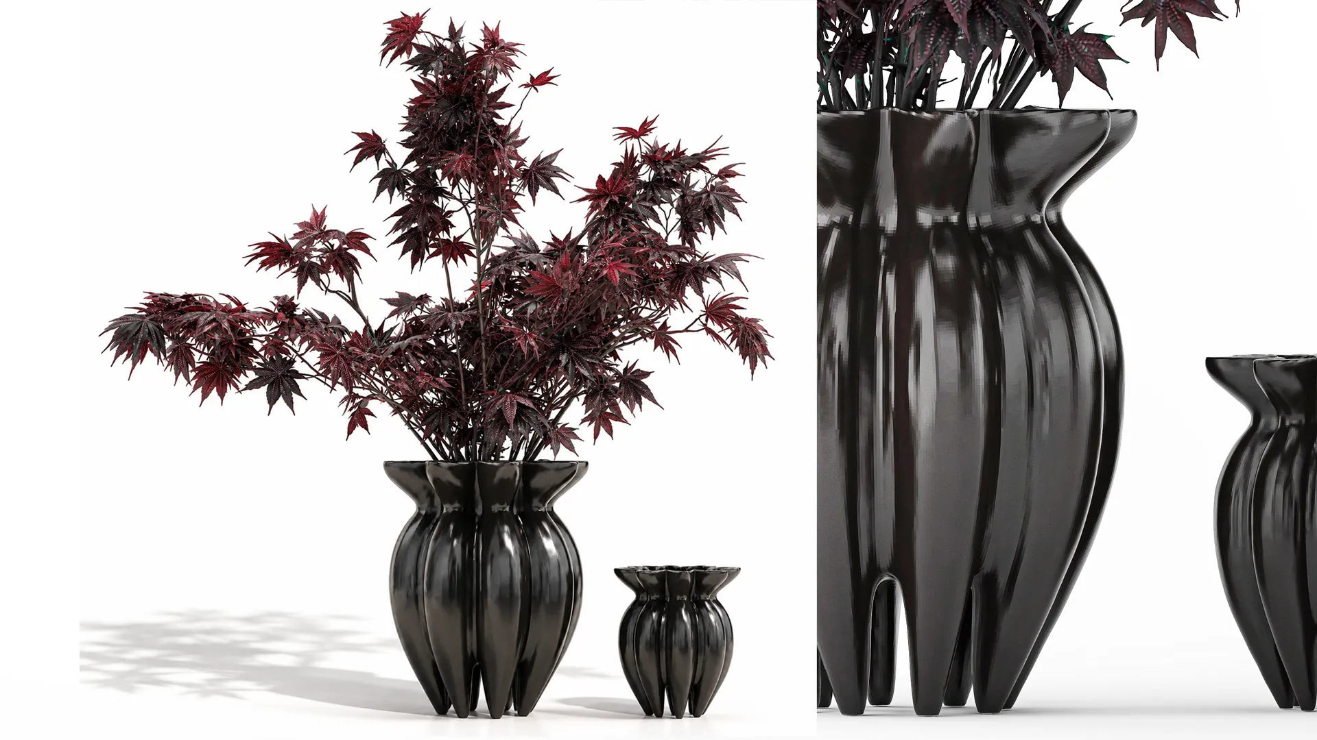 101 Copenhagen large bouquet maple branches leaves vase decor 3D Model .c4d .max .obj .3ds .fbx .stl .blend 