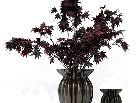 101 Copenhagen large bouquet maple branches leaves vase decor 3D Model