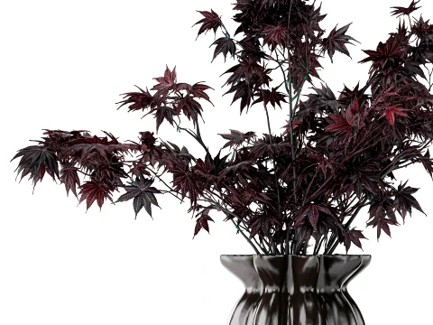 101 Copenhagen large bouquet maple branches leaves vase decor 3D Model