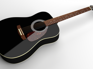 acoustic guitar 3Dモデル
