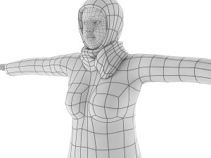 arab female base mesh 3Dモデル