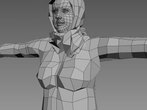 arab female base mesh 3Dモデル