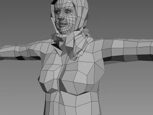 arab female base mesh 3D Model