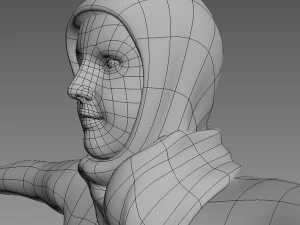 arab female base mesh 3D Model